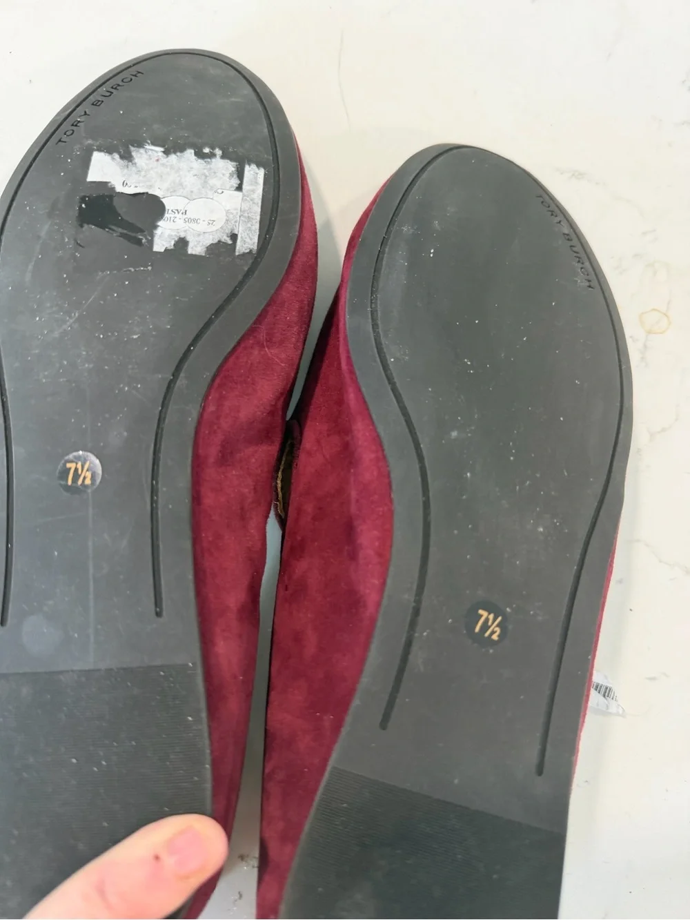 Tory Burch Suede  RUBY SMOKING Loafers in Wine